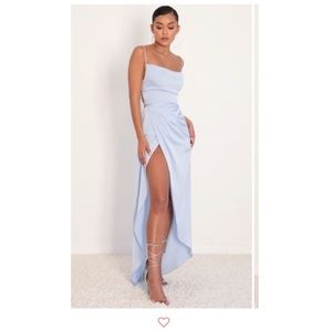 light blue dress